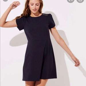 Navy Pinstripe Dress